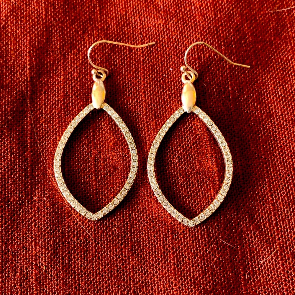 Rose gold sparkle earrings